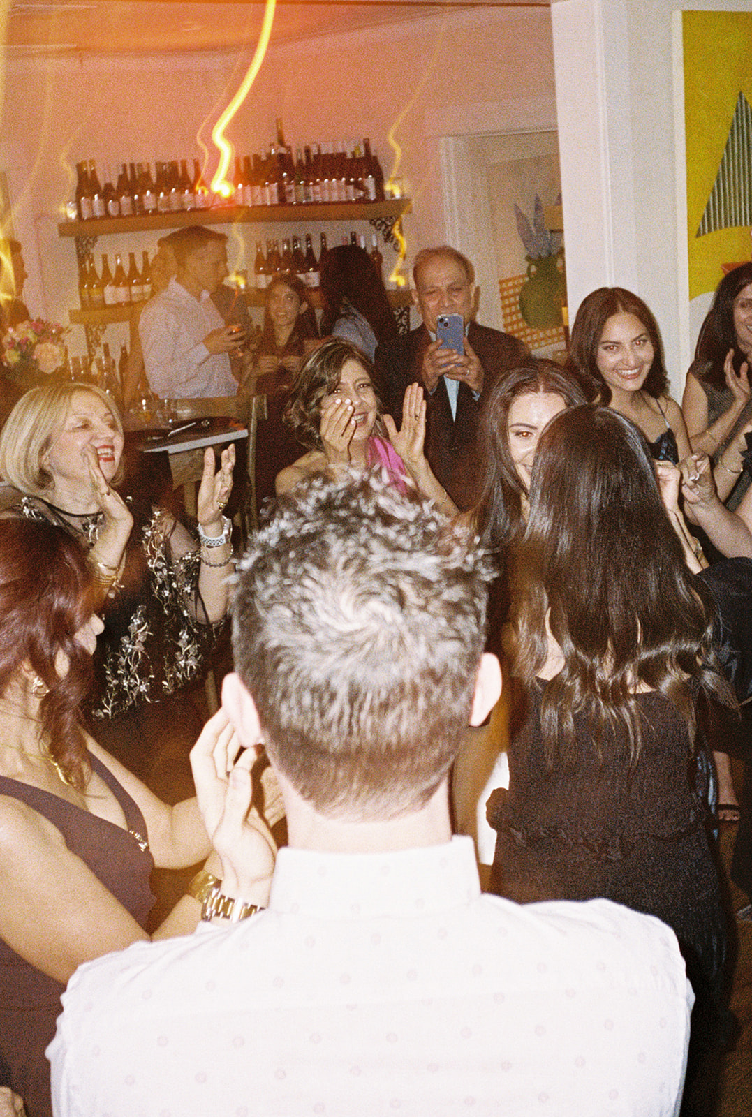 Guests dancing and celebrating together at a reception following a Phoenix Courthouse Wedding in downtown Phoenix